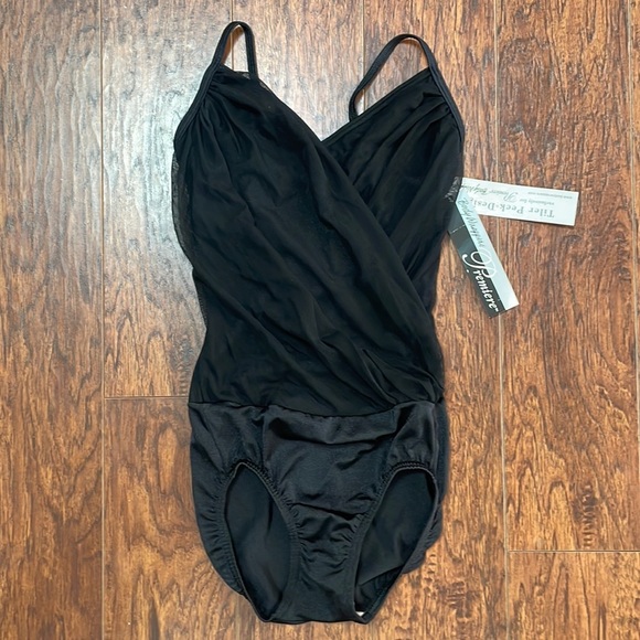 Body Wrappers Premiere Collection #P1060 Black camisole Leotard - Picture 3 of 11